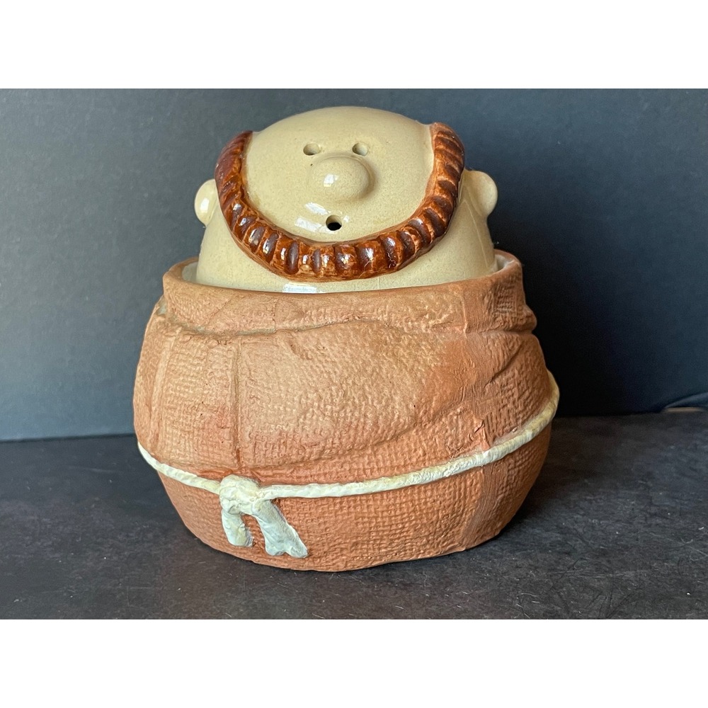 Enesco Cookie Monk Friar Tuck 1978 Brown Terracotta Ceramic‎ Excellent Vintage
